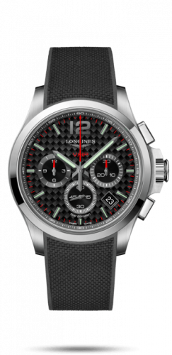 Longines Conquest V.H.P. Chronograph 42 Stainless Steel / Carbon / Rubber L3.717.4.66.9