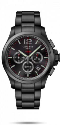Longines Conquest V.H.P. Chronograph 44 PVD / Black / Bracelet L3.727.2.56.6