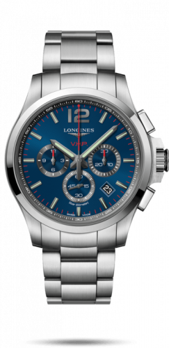 Longines Conquest V.H.P. Chronograph 44 Stainless Steel / Blue / Bracelet L3.727.4.96.6