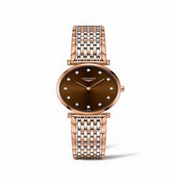 Longines La Grande Classique Quartz 29 Stainless Steel / Red Gold PVD / Brown L4.512.1.67.7