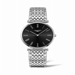 Longines La Grande Classique Quartz 36 Stainless Steel / Black - Roman / Bracelet L4.755.4.51.6