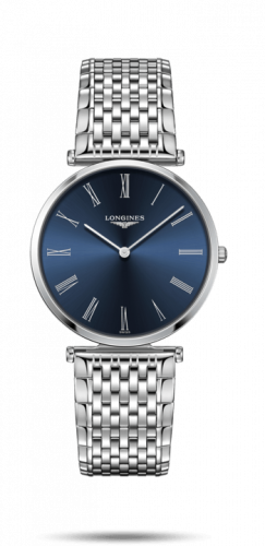 Longines La Grandes Classique Quartz 36 Stainless Steel / Blue-Roman / Strap L4.755.4.94.6