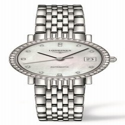 Longines Elegant Collection 25.5 Automatic Stainless Steel / Diamond / MOP / Bracelet L4.309.0.87.6
