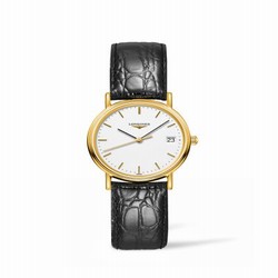Longines Presence Quartz 30mm PVD Gold / White L4.320.2.12.2