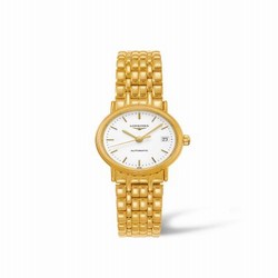 Longines Presence Automatic 25.5mm Stainless Steel / PVD Gold / White / Bracelet L4.321.2.12.8