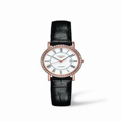Longines Elegant Collection Automatic 27.2 Pink Gold / Diamond / White L4.378.9.11.0
