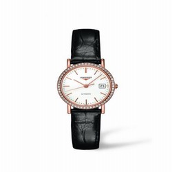 Longines Elegant Collection Automatic 27.2 Pink Gold / Diamond / White L4.378.9.12.0