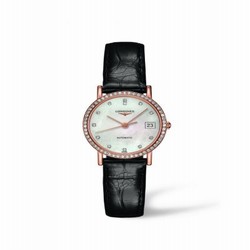 Longines Elegant Collection Automatic 27.2 Pink Gold / Diamond / MOP L4.378.9.87.0