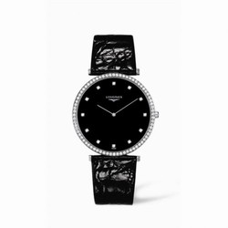 Longines La Grande Classique 37 Quartz Diamond Bezel Black L4.770.0.58.4