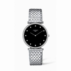 Longines La Grande Classique 37 Quartz Diamond Beze Black Diamondl L4.770.0.58.6