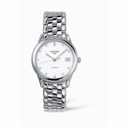 Longines Flagship 35.6 Automatic Stainless Steel White Diamond L4.774.4.27.6