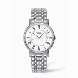 Longines Presence 38.5 Quartz Stainless Steel Roman Bracelet L4.790.4.11.6