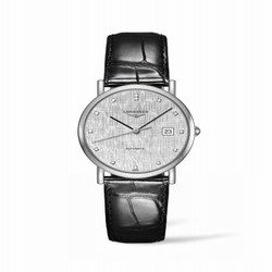 Longines Elegant Collection 34.5 Automatic Stainless Steel / Silver / Strap L4.809.4.77.2