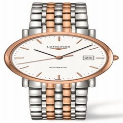 Longines Elegant Collection 34.5 Automatic Stainless Steel / Red Gold / White L4.809.5.12.7