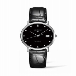 Longines Elegant Collection Automatic 37 Stainless Steel / Black / Strap L4.810.4.57.2