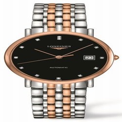 Longines Elegant Collection Automatic 37 Stainless Steel / Red Gold / Black L4.810.5.57.7