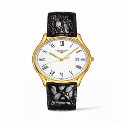 Longines Lyre Quartz 38.5mm PVD Gold / Roman L4.859.2.11.2
