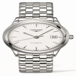 Longines Flagship 38.5 White / Bracelet L4.874.4.12.6