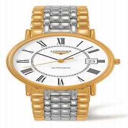 Longines Presence 38.5 Automatic Yellow Gold PVD / White / Bracelet L4.921.2.11.7