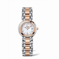 Longines PrimaLuna Quartz 26.5 Two Tone Pink Funky MOP L8.110.5.83.6