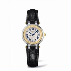 Longines PrimaLuna Quartz 26.5 Two Tone Leather Diamond L8.110.5.95.2