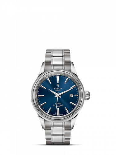 Tudor Style 28 Stainless Steel / Blue / Bracelet M12100-0009