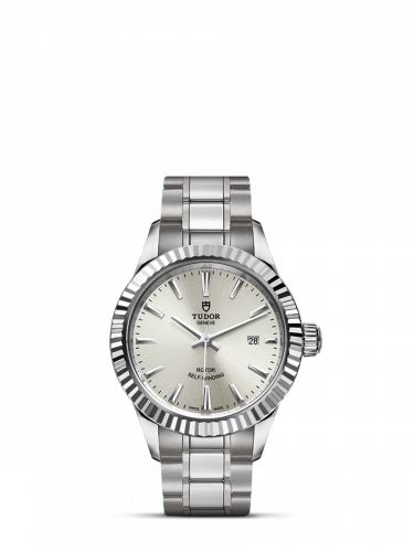 Tudor Style 28 Stainless Steel / Fluted / Silver / Bracelet M12110-0001