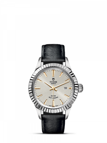 Tudor Style 28 Stainless Steel / Fluted / Silver / Strap M12110-0023