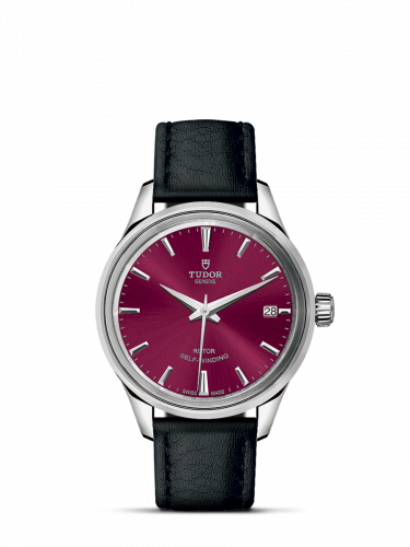 Tudor Style 34 Stainless Steel / Burgundy / Strap M12300-0011