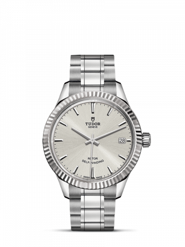 Tudor Style 34 Stainless Steel / Fluted / Silver / Bracelet M12310-0001