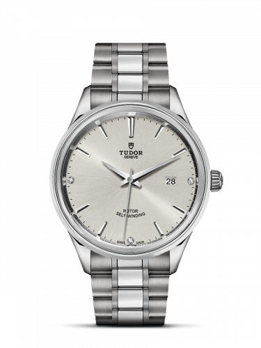 Tudor Style 41 Stainless Steel / Silver-Diamond / Bracelet M12700-0003