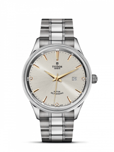 Tudor Style 41 Stainless Steel / Silver-Diamond / Bracelet M12700-0019
