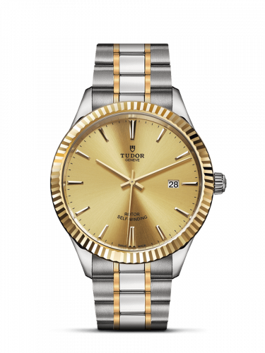 Tudor Style 41 Stainless Steel / Yellow Gold / Fluted / Champagne / Bracelet M12713-0001