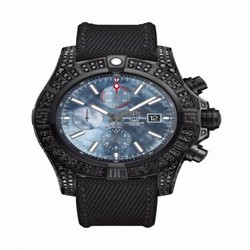 Breitling Super Avenger II Diamondworks / Black Steel / Blue MOP / Military M13371BU.BE52.264S