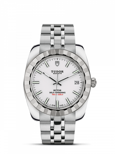 Tudor Classic 38 Stainless Steel / Fluted / White / Bracelet M21010-0007