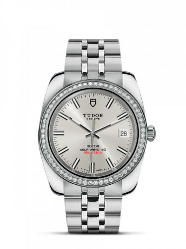 Tudor Classic 38 Stainless Steel / Diamond / Silver / Bracelet M21020-0004