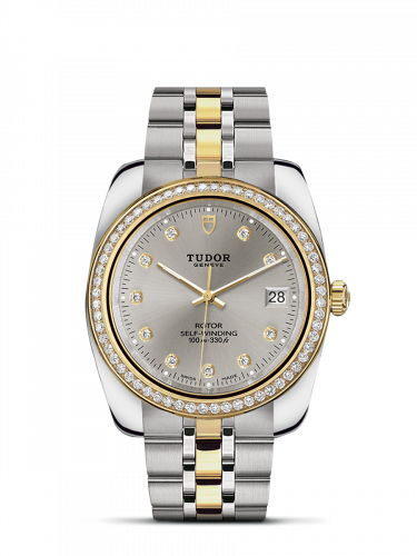 Tudor Classic 38 Stainless Steel / Yellow Gold / Diamond / Silver-Diamond / Bracelet M21023-0006