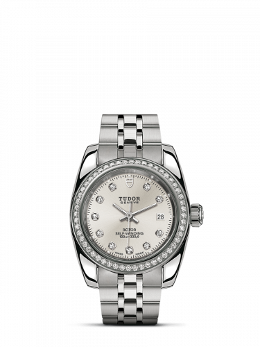Tudor Classic 28 Stainless Steel / Diamond / Silver-Diamond / Bracelet M22020-0005