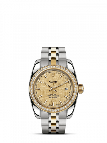 Tudor Classic 28 Stainless Steel / Yellow Gold / Diamond / Champagne / Bracelet M22023-0009