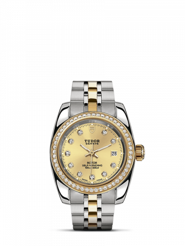 Tudor Classic 28 Stainless Steel / Yellow Gold / Diamond / Champagne-Diamond / Bracelet M22023-0010