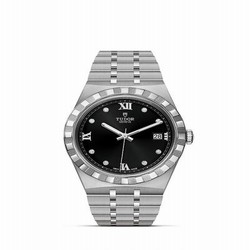 Tudor Royal Date 38 Stainless Steel / Black - Diamond M28500-0004