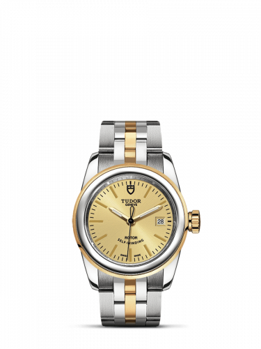 Tudor Glamour Date 26 Stainless Steel / Yellow Gold / Champagne / Bracelet M51003-0004