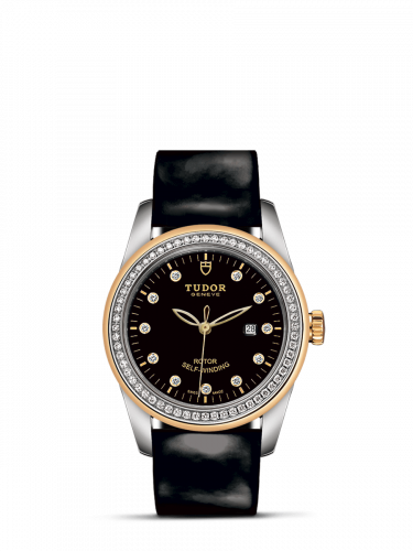 Tudor Glamour Date 31 Stainless Steel / Yellow Gold / Diamond / Black-Diamond / Strap M53023-0041