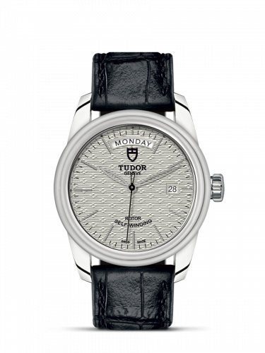Tudor Glamour Day + Date Stainless Steel / Jacquard Silver / Strap M56000-0043