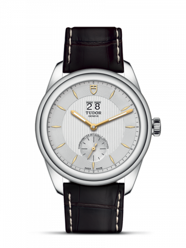 Tudor Glamour Double Date Stainless Steel / Silver-Gold / Strap M57100-0017