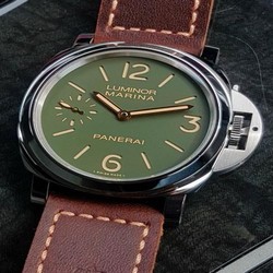 Panerai Luminor Marina 8 Days Stainless Steel / Green / Paneristi PAM00911