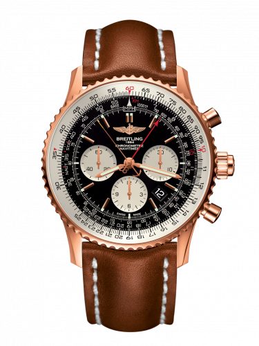 Breitling Navitimer Rattrapante Red Gold / Black / Calf / Folding RB031121/BG11/440X/R20D.1