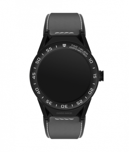 TAG Heuer Carrera Connected Modular 45 Black Titanium / Ceramic / Grey Calfskin SBF8A8013.82FT6104