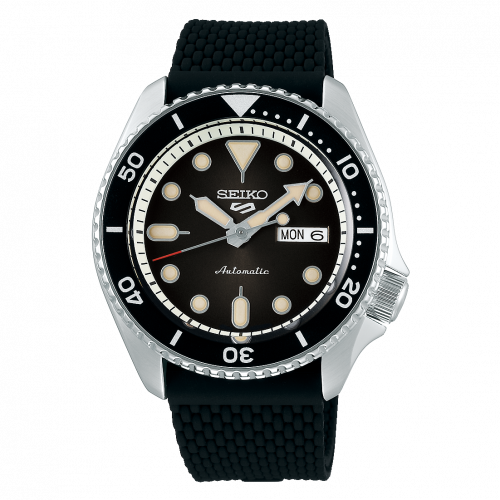 Seiko 5 Sports Suits Style Stainless Steel / Black / Rubber SRPD73K2