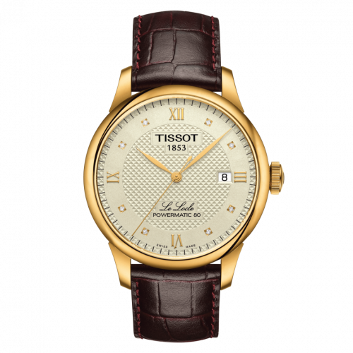 Tissot Le Locle Powermatic 80 39.3 Yellow Gold PVD / Ivory / Strap T006.407.36.266.00